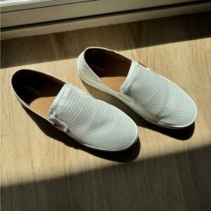 Women's White Slip-On Casual Sneakers